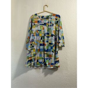 Et'Lois – Trendy Tunic Tops oversized art to wear cottagecore M shirt
